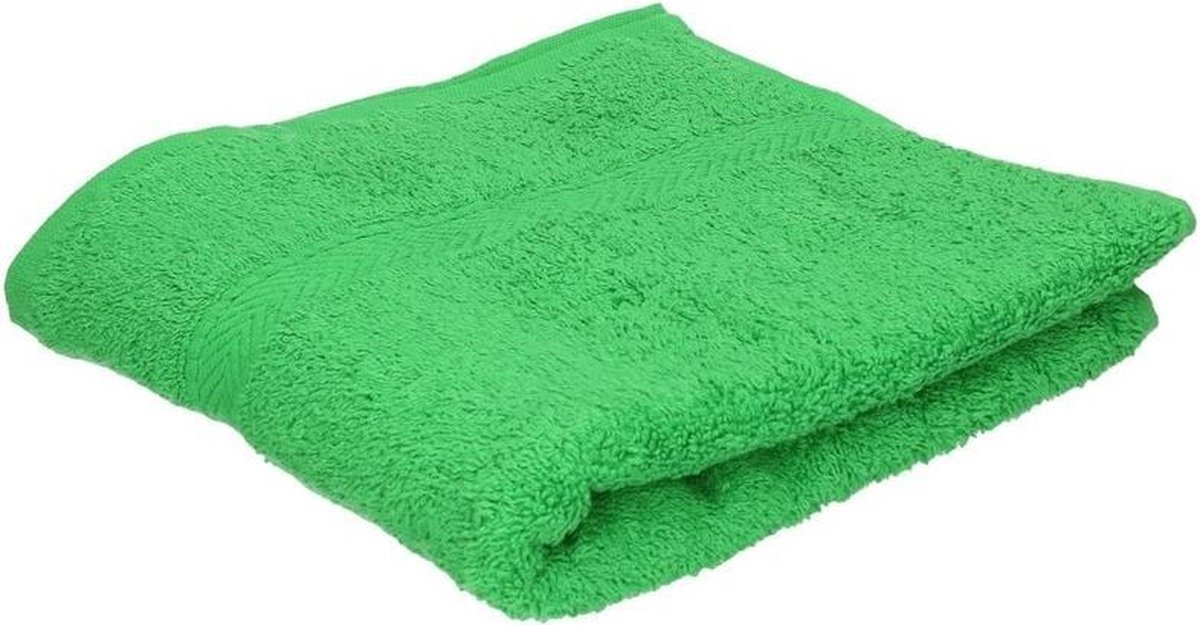 Set van 6x stuks luxe handdoeken groen 50 x 90 cm 550 grams - Badkamer textiel badhanddoeken