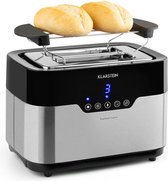 Klarstein Arabica toaster - broodrooster 2 sleuven - 920 Watt -  leddisplay -  touchpaneel - kruimellades - rvs