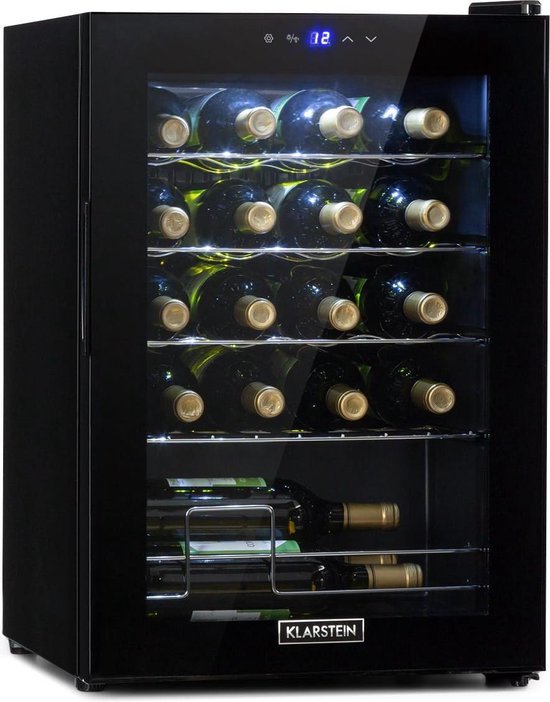 Gelovige Op risico Nog steeds Klarstein Shiraz 20 Uno Wijnkoelkast 53 liter / 20 flessen , instelbare  temperaturen... | bol.com