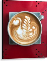 Canvas  - Koffie Art - 75x100cm Foto op Canvas Schilderij (Wanddecoratie op Canvas)