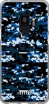 Samsung Galaxy S9 Hoesje Transparant TPU Case - Navy Camouflage #ffffff