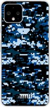 Google Pixel 4 Hoesje Transparant TPU Case - Navy Camouflage #ffffff