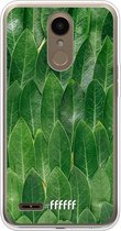 LG K10 (2018) Hoesje Transparant TPU Case - Green Scales #ffffff