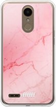 LG K10 (2018) Hoesje Transparant TPU Case - Coral Marble #ffffff