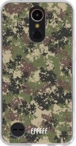 LG K10 (2017) Hoesje Transparant TPU Case - Digital Camouflage #ffffff