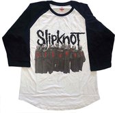 Slipknot Raglan top -XL- Choir Wit/Zwart