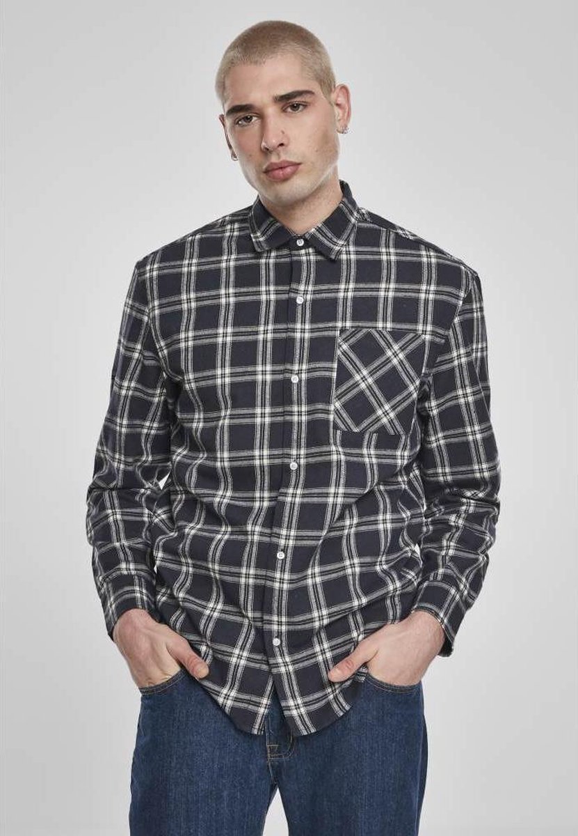 Urban Classics Overhemd -S- Oversized Check Blauw