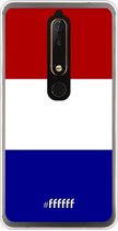 Nokia 6 (2018) Hoesje Transparant TPU Case - Nederlandse vlag #ffffff