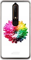 Nokia 6 (2018) Hoesje Transparant TPU Case - Rainbow Pompon #ffffff