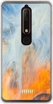 Nokia 6 (2018) Hoesje Transparant TPU Case - Fire Against Water #ffffff
