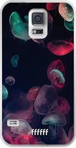 Samsung Galaxy S5 Hoesje Transparant TPU Case - Jellyfish Bloom #ffffff