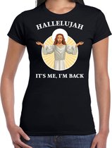 Hallelujah its me im back Kerst shirt / Kerst t-shirt zwart voor dames - Kerstkleding / Christmas outfit M