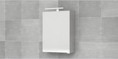Bruynzeel spiegelkast 50x70cm met 1 deur exclusief verlichting aluminium