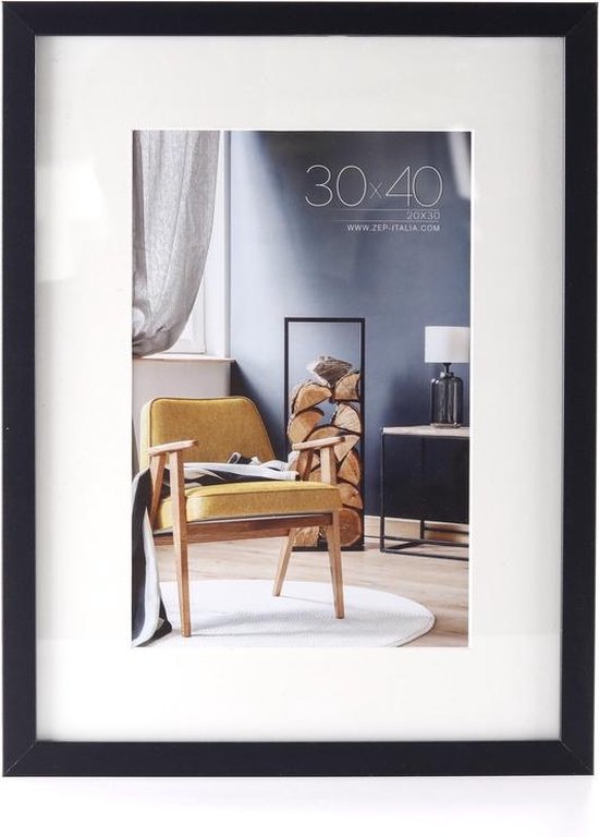 VUVUZULA Fotolijst 40x60cm zwart hout fotolijst houten frame MDF lijst