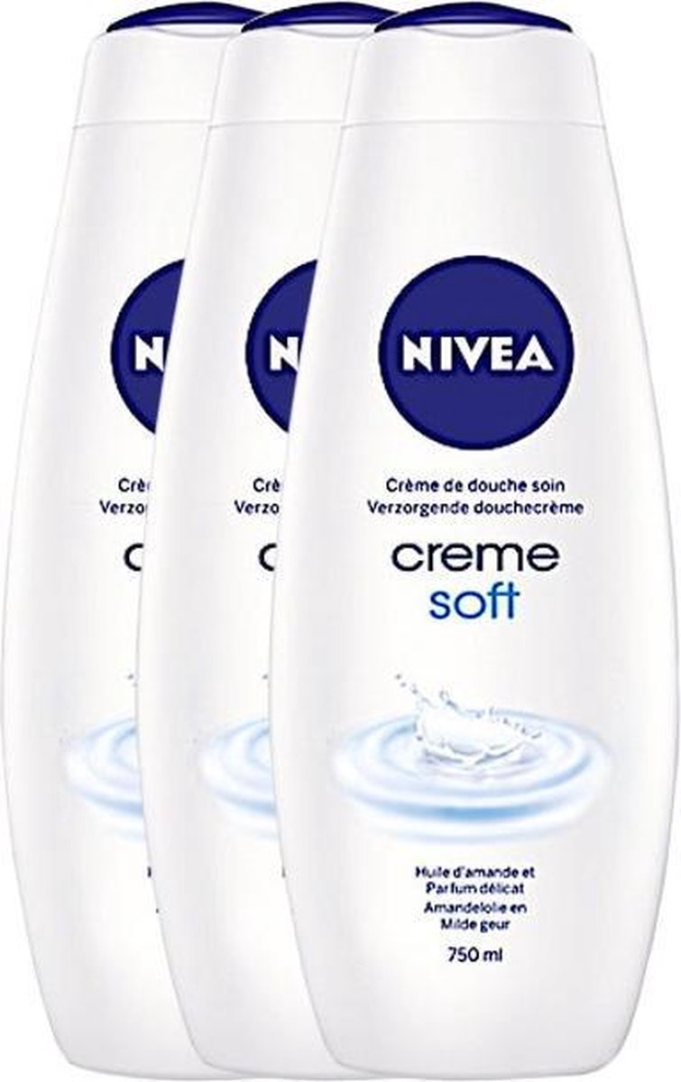 NIVEA Duschbad Creme Soft 750 Ml – Mit Mandelöl, Vitaminen C+E, PH-hautneutral, Ohne Mikroplastik