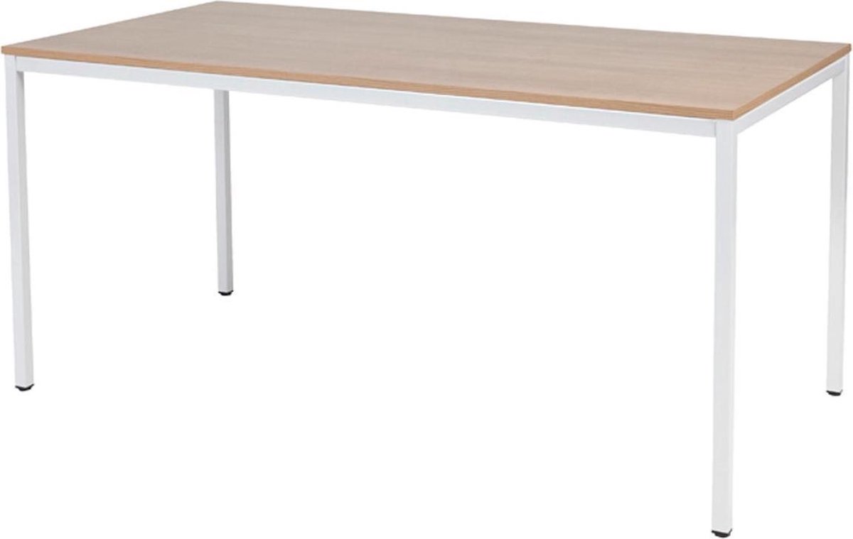 Schaffenburg Bureautafel - Domino Basic 160x80 Havana Kersen - wit frame