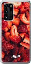 Huawei P40 Hoesje Transparant TPU Case - Strawberry Fields #ffffff