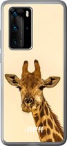 Huawei P40 Pro Hoesje Transparant TPU Case - Giraffe #ffffff
