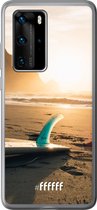 Huawei P40 Pro Hoesje Transparant TPU Case - Sunset Surf #ffffff