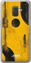 Samsung Galaxy A8 (2018) Hoesje Transparant TPU Case - Black And Yellow #ffffff