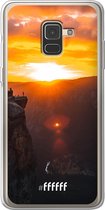 Samsung Galaxy A8 (2018) Hoesje Transparant TPU Case - Rock Formation Sunset #ffffff
