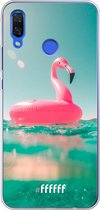 Huawei Nova 3 Hoesje Transparant TPU Case - Flamingo Floaty #ffffff