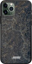 iPhone 11 Pro Hoesje TPU Case - Golden Glitter Marble #ffffff