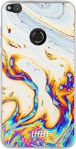 Huawei P8 Lite (2017) Hoesje Transparant TPU Case - Bubble Texture #ffffff