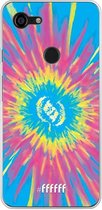 Google Pixel 3 XL Hoesje Transparant TPU Case - Flower Tie Dye #ffffff