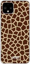 Google Pixel 4 Hoesje Transparant TPU Case - Giraffe Print #ffffff