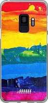 Samsung Galaxy S9 Hoesje Transparant TPU Case - Rainbow Canvas #ffffff