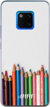 Huawei Mate 20 Pro Hoesje Transparant TPU Case - Pencils #ffffff