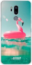 LG G7 ThinQ Hoesje Transparant TPU Case - Flamingo Floaty #ffffff