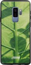 Samsung Galaxy S9 Plus Hoesje Transparant TPU Case - Leaves Macro #ffffff