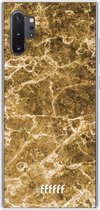 Samsung Galaxy Note 10 Plus Hoesje Transparant TPU Case - Gold Marble #ffffff