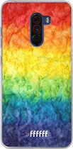 Xiaomi Pocophone F1 Hoesje Transparant TPU Case - Rainbow Veins #ffffff