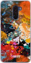 6F hoesje - geschikt voor Xiaomi Pocophone F1 -  Transparant TPU Case - Colourful Palette #ffffff