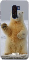 Xiaomi Pocophone F1 Hoesje Transparant TPU Case - Polar Bear #ffffff