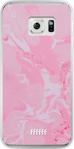 Samsung Galaxy S6 Edge Hoesje Transparant TPU Case - Pink Sync #ffffff