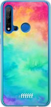 Huawei P20 Lite (2019) Hoesje Transparant TPU Case - Rainbow Tie Dye #ffffff