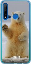 Huawei P20 Lite (2019) Hoesje Transparant TPU Case - Polar Bear #ffffff