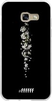 Samsung Galaxy A3 (2017) Hoesje Transparant TPU Case - White flowers in the dark #ffffff
