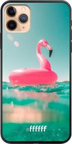 iPhone 11 Pro Max Hoesje TPU Case - Flamingo Floaty #ffffff