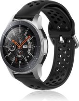 Samsung Galaxy Watch siliconen bandje met gaatjes - zwart - 45mm / 46mm