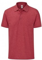 Fruit Of The Loom Heren Tailored Poly / Cotton Piqu poloshirt (Heather Rood)