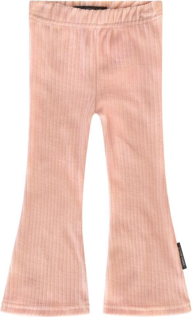 Your Wishes Rib Flared Legging - Flared Broek - Roze - Meisjes - Maat: 110/116