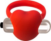 Vibrerende Cockring - Flash - Infinity - Hypoallergeen silicone - Voor Koppels - 1 Trilstand - Rood