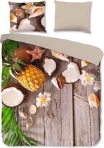 Good Morning Coconut - Dekbedovertrek - Lits-jumeaux - 240x200/220 cm + 2 kussenslopen 60x70 cm - Bruin