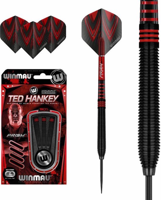 Winmau TED HANKEYモデル、 DIMPLEX GOLD 2種 Winmau Ted Hankey Onyx 90% - Dartpijlen - 24 Gram | bol