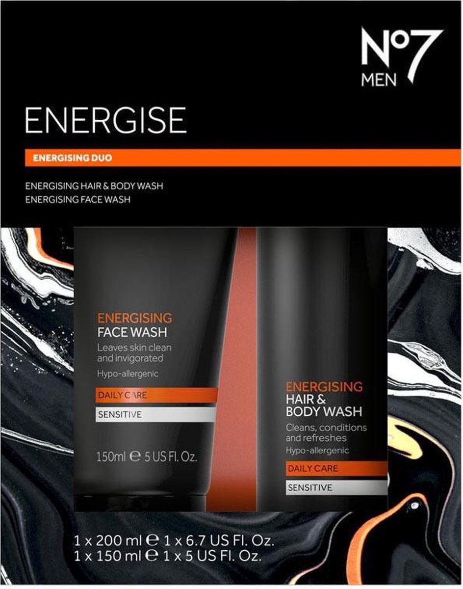 No7 Men Energising Duo Giftset - lichaamsverzorgingsset